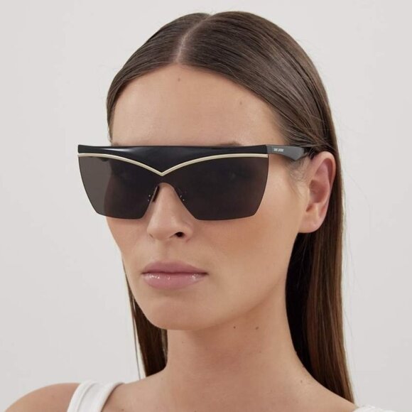 NEW SAINT LAURENT SL 614 MASK 001 BLACK SL614 MASK 001 WOMEN SUNGLASSES - Picture 12 of 15